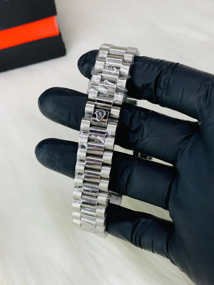 Rolex Pure Silver Stainless Steel Watch – Premium Design