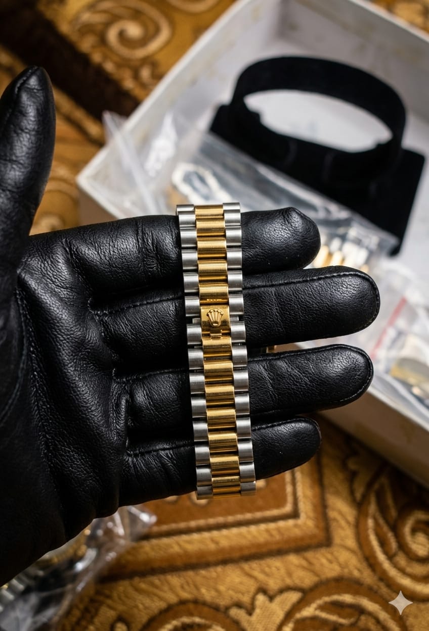 Rolex Golden Silver With Blue Dial Stainless Steel Watch – Premium Design